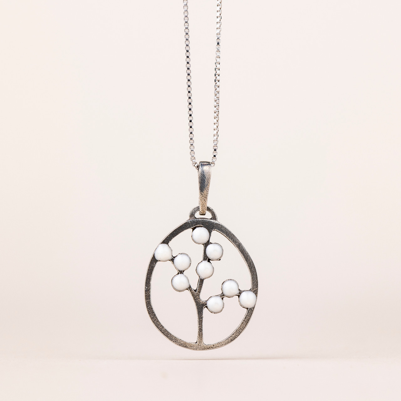 Handmade Necklace | Flowering Tree Design | Danforth Pewter