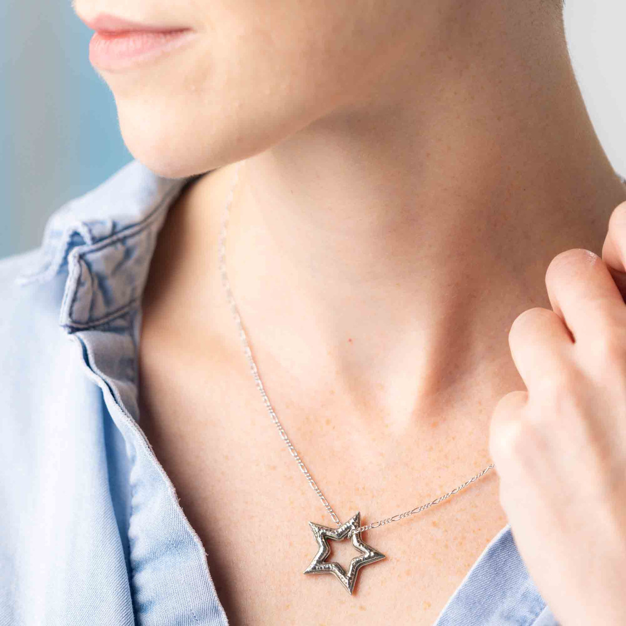 Star Pewter Necklace | Danforth Pewter USA | Handmade Jewelry