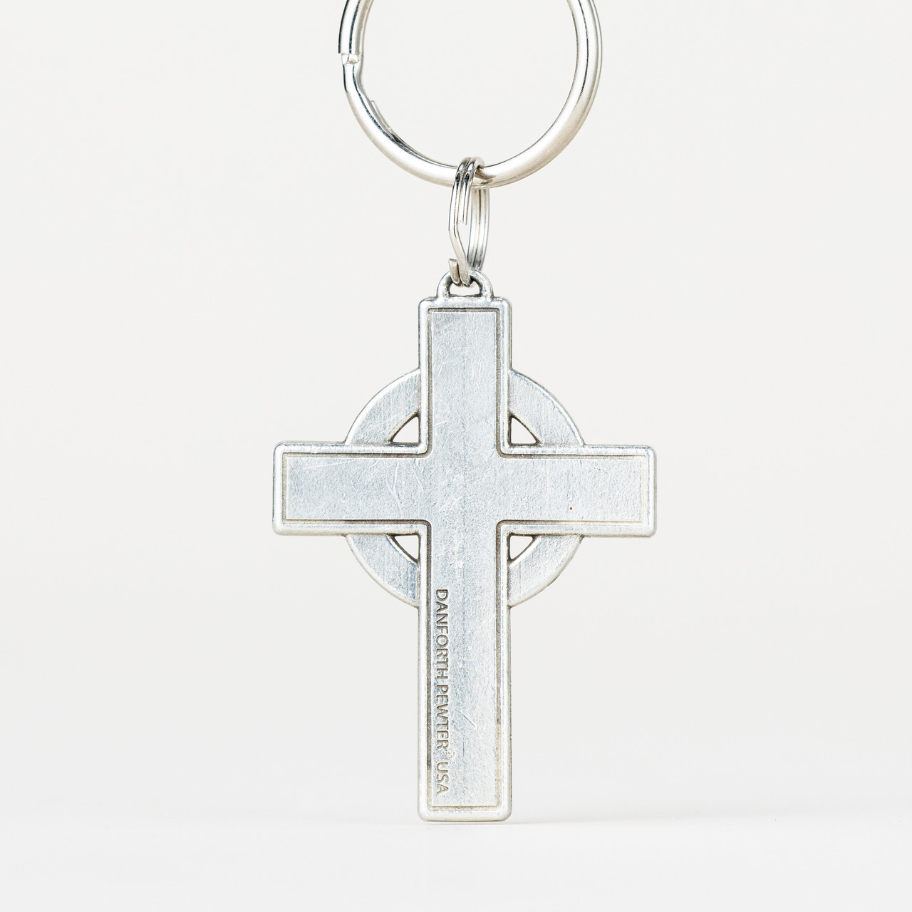 Celtic Cross Keyring | Handmade in USA | Danforth Pewter