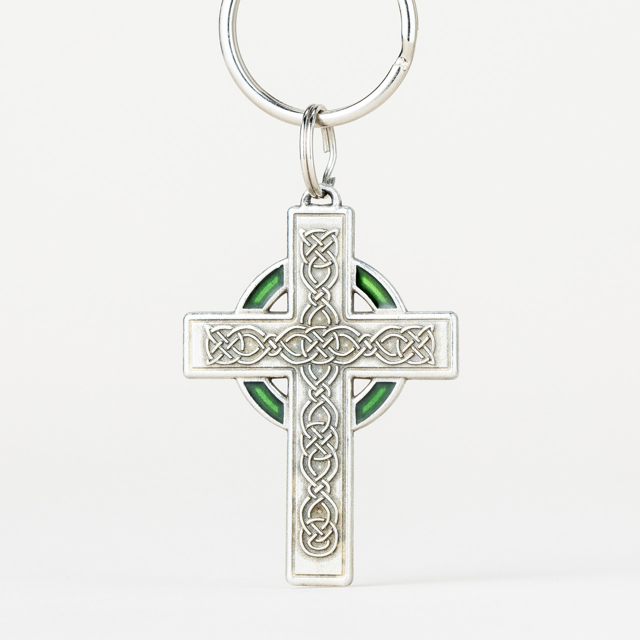 Celtic Cross Keyring | Handmade in USA | Danforth Pewter