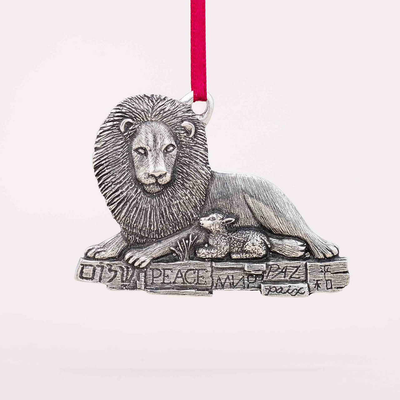 Danforth Pewter Lion & Lamb Annual Ornament