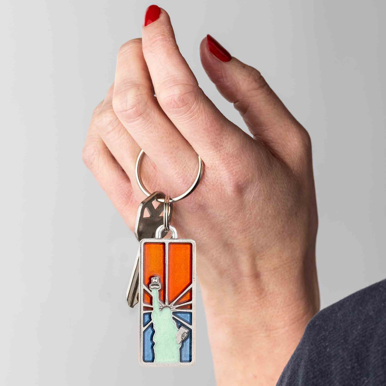 America250 Lady Liberty Keyring - Danforth Pewter