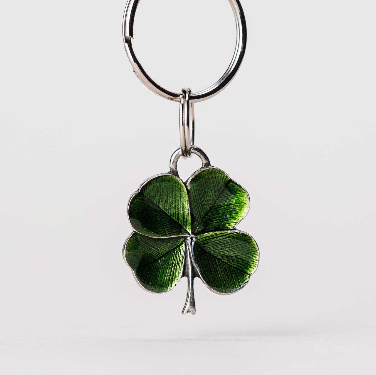 Clover / Green Keyring - Danforth Pewter
