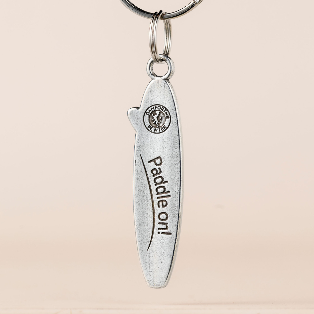 Danforth | Paddle On! Pewter Paddleboard Keyring | Made int the USA