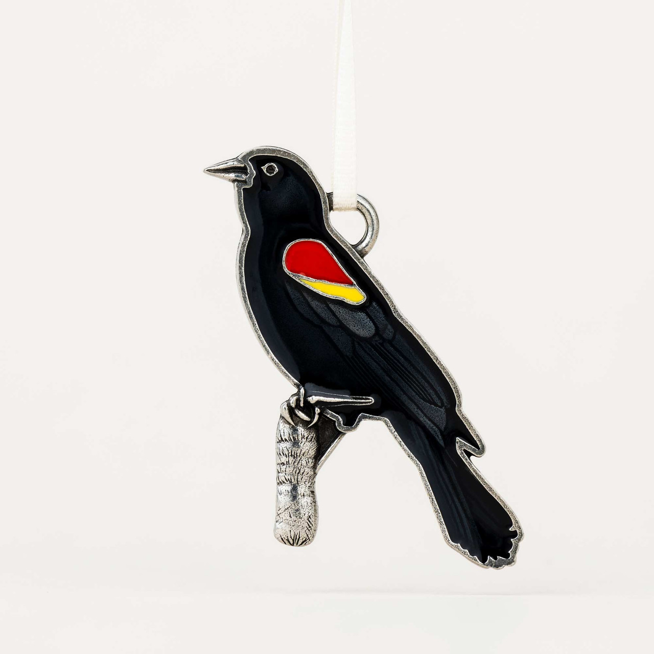 blackbird グッズ ② Redwing Blackbird Ornament - Danforth Pewter - Made in USA
