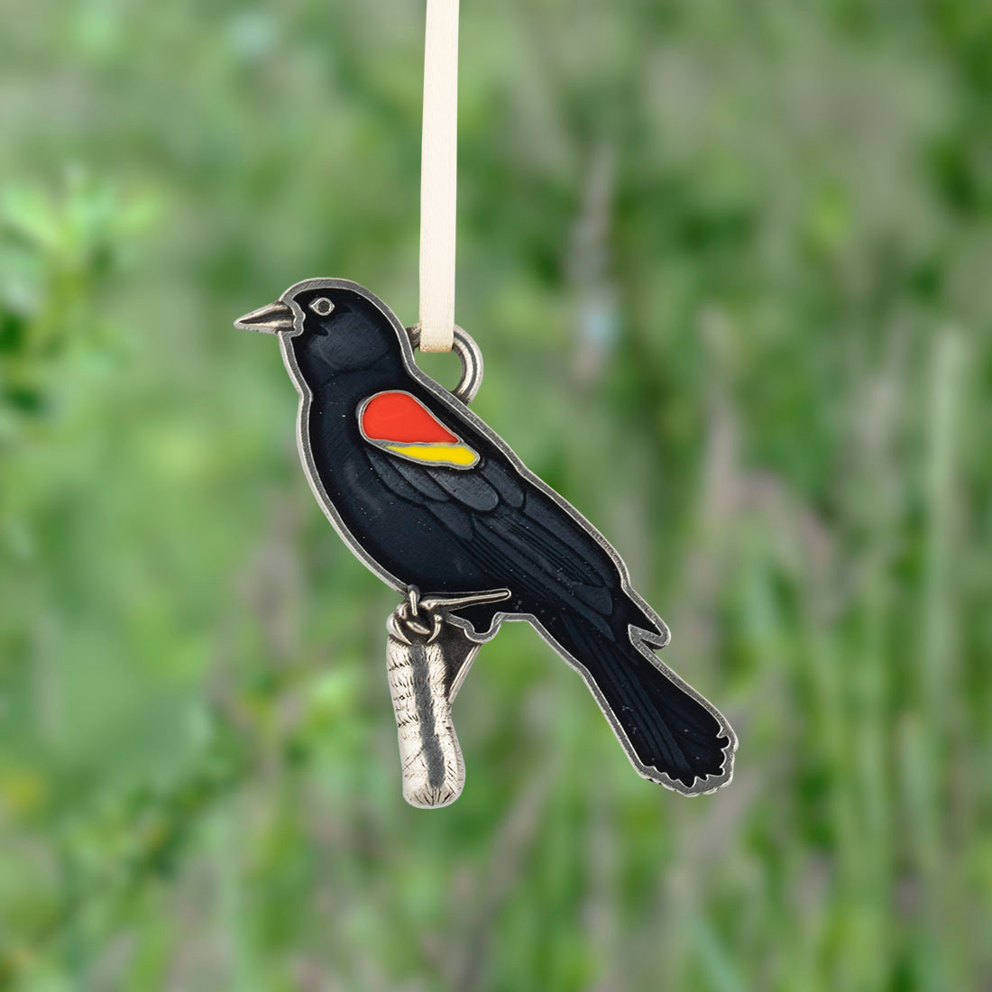 Redwing Blackbird Ornament - Danforth Pewter - Made in USA
