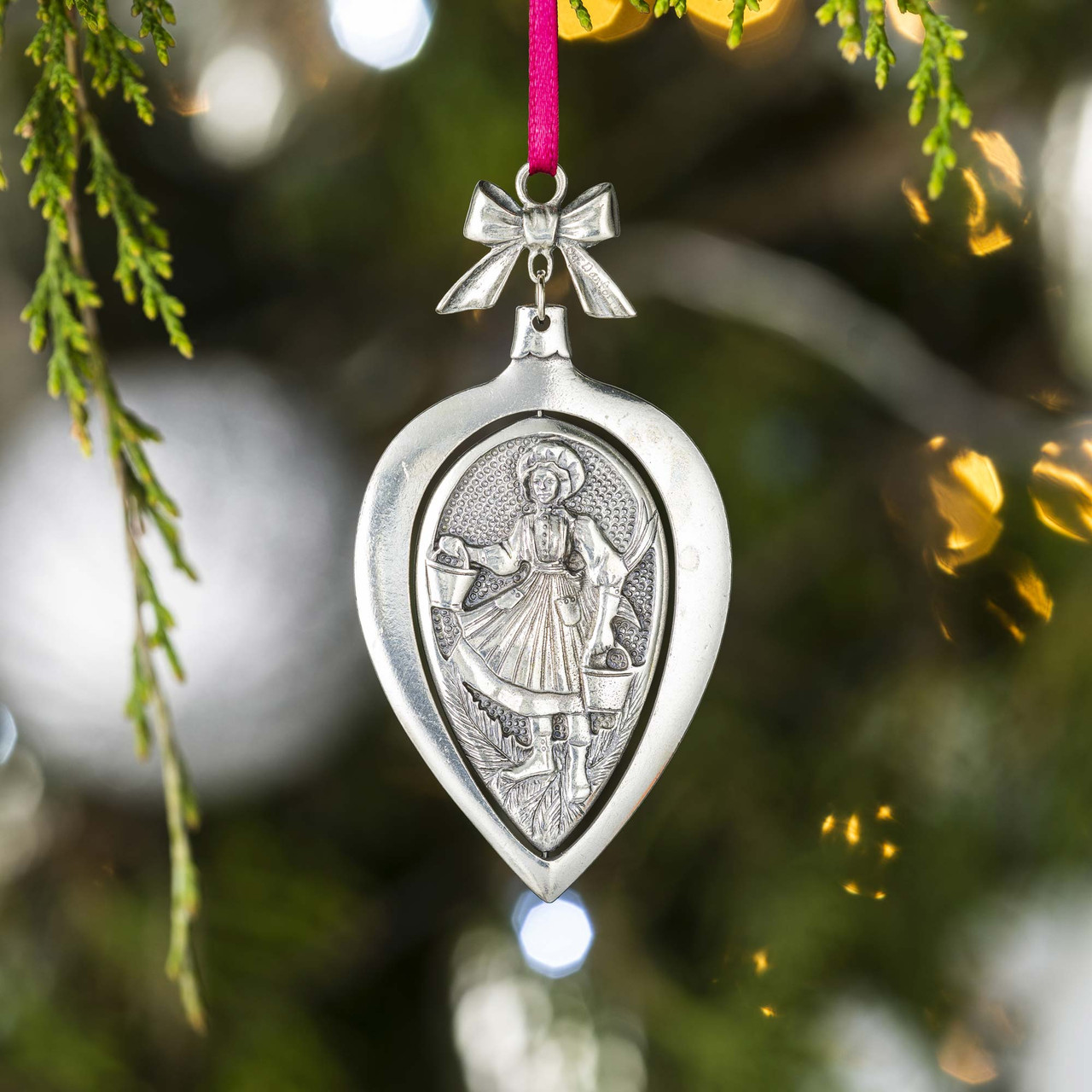 Eight Maids A Milking Ornament - Danforth Pewter - Made in USA