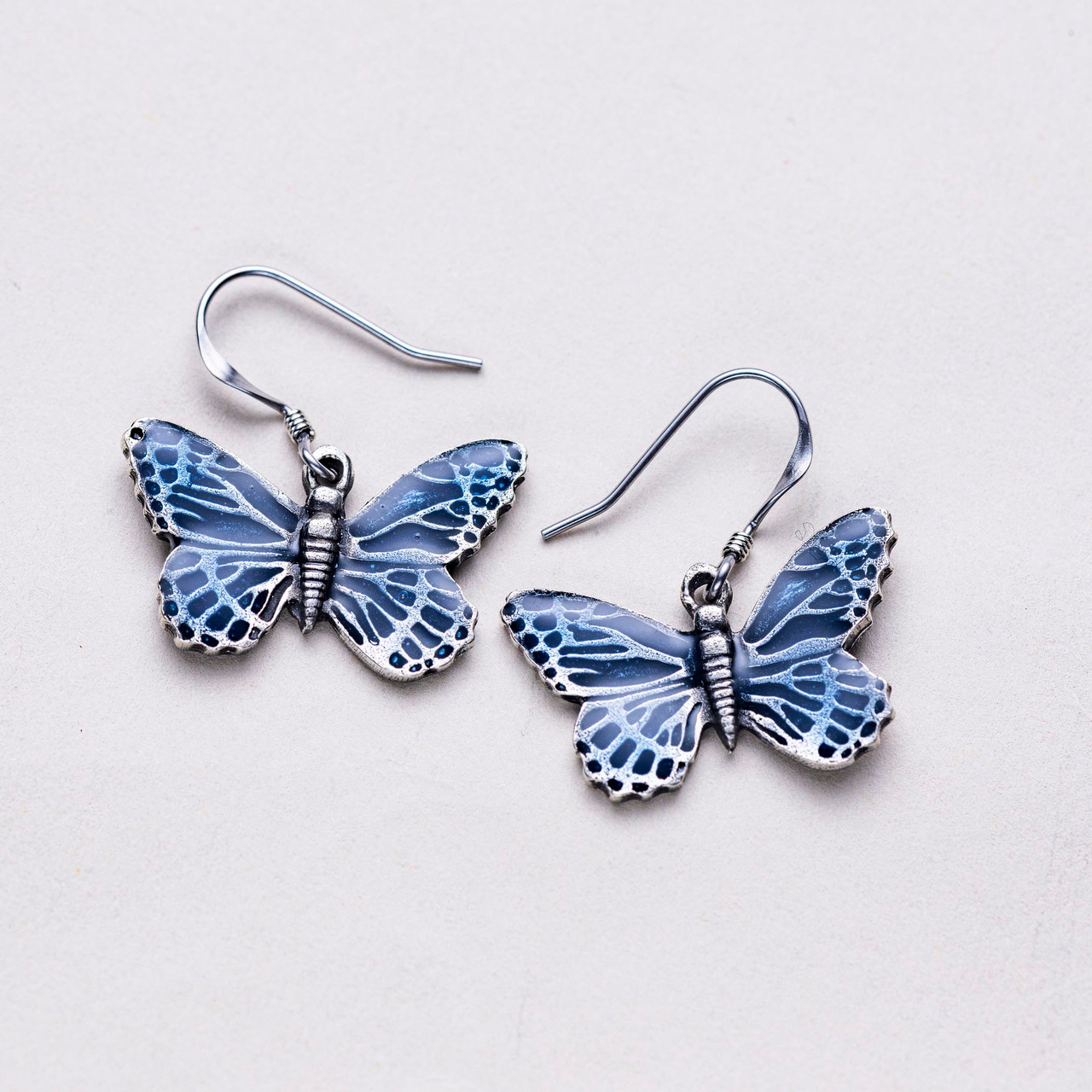 Artista Earrings - Blue Morpho Butterfly - TALICH