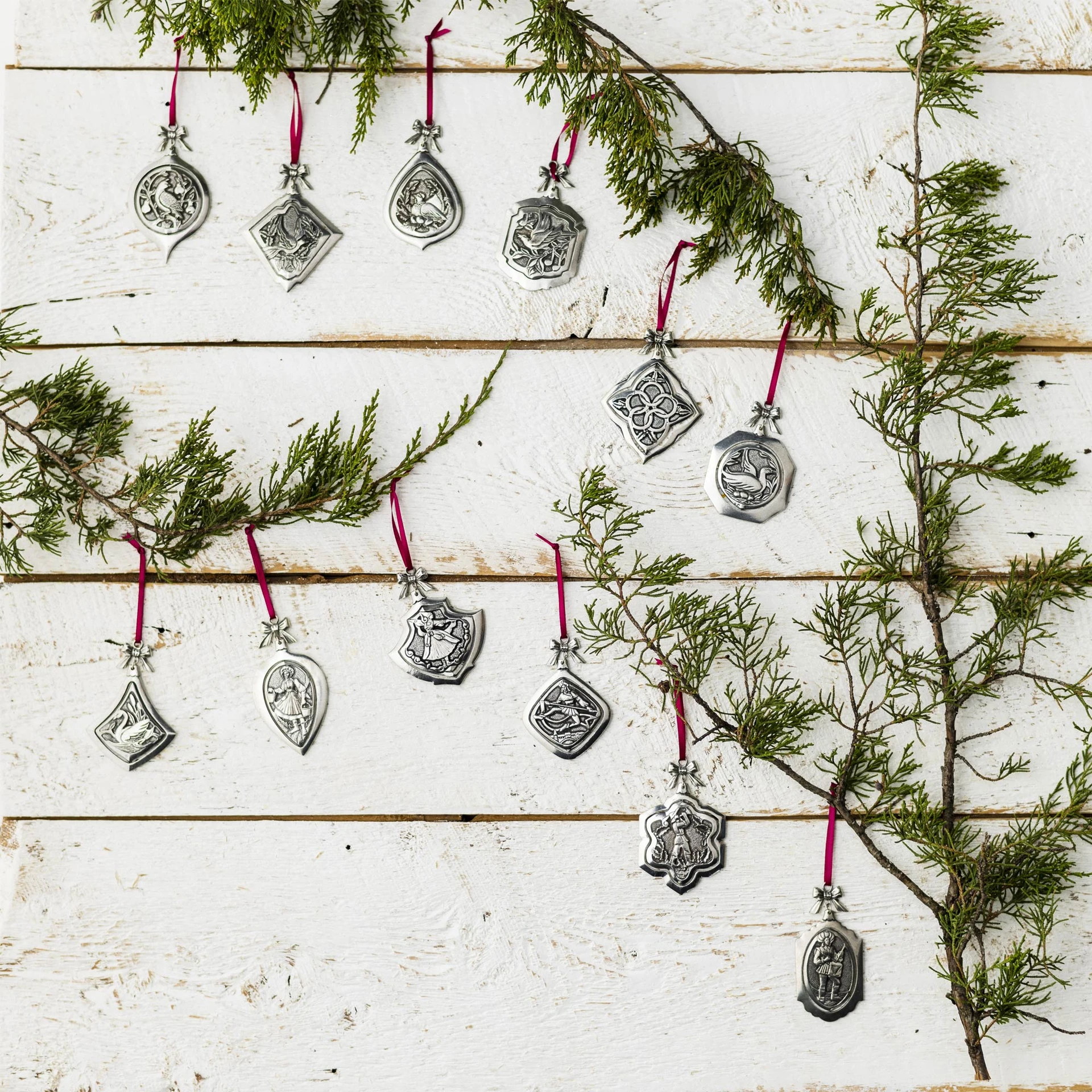 Twelve Days of Christmas Ornament Collection - Danforth Pewter
