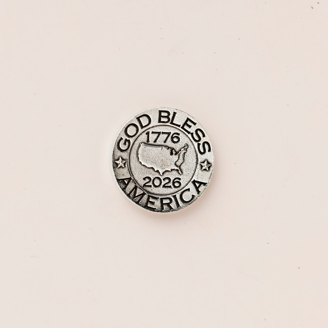 America250 God Bless America Pocket Coin - Danforth Pewter