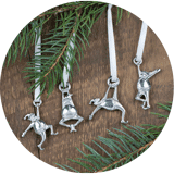 Snowflake Bentley Mini Ornament Set - 4 piece - Danforth Pewter - Made in  the USA