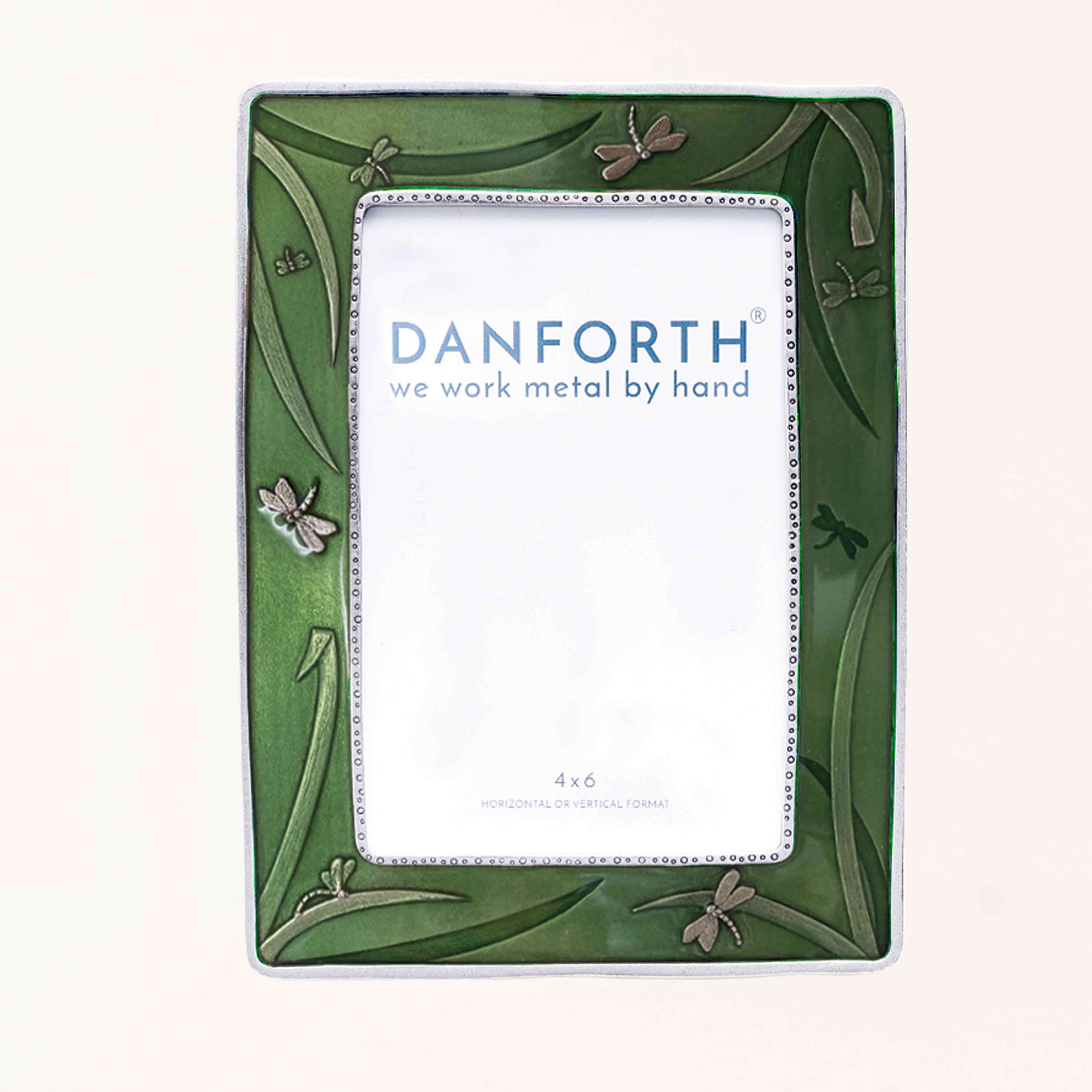 Dragonfly / Green 4x6 Frame - Danforth Pewter - Made in USA