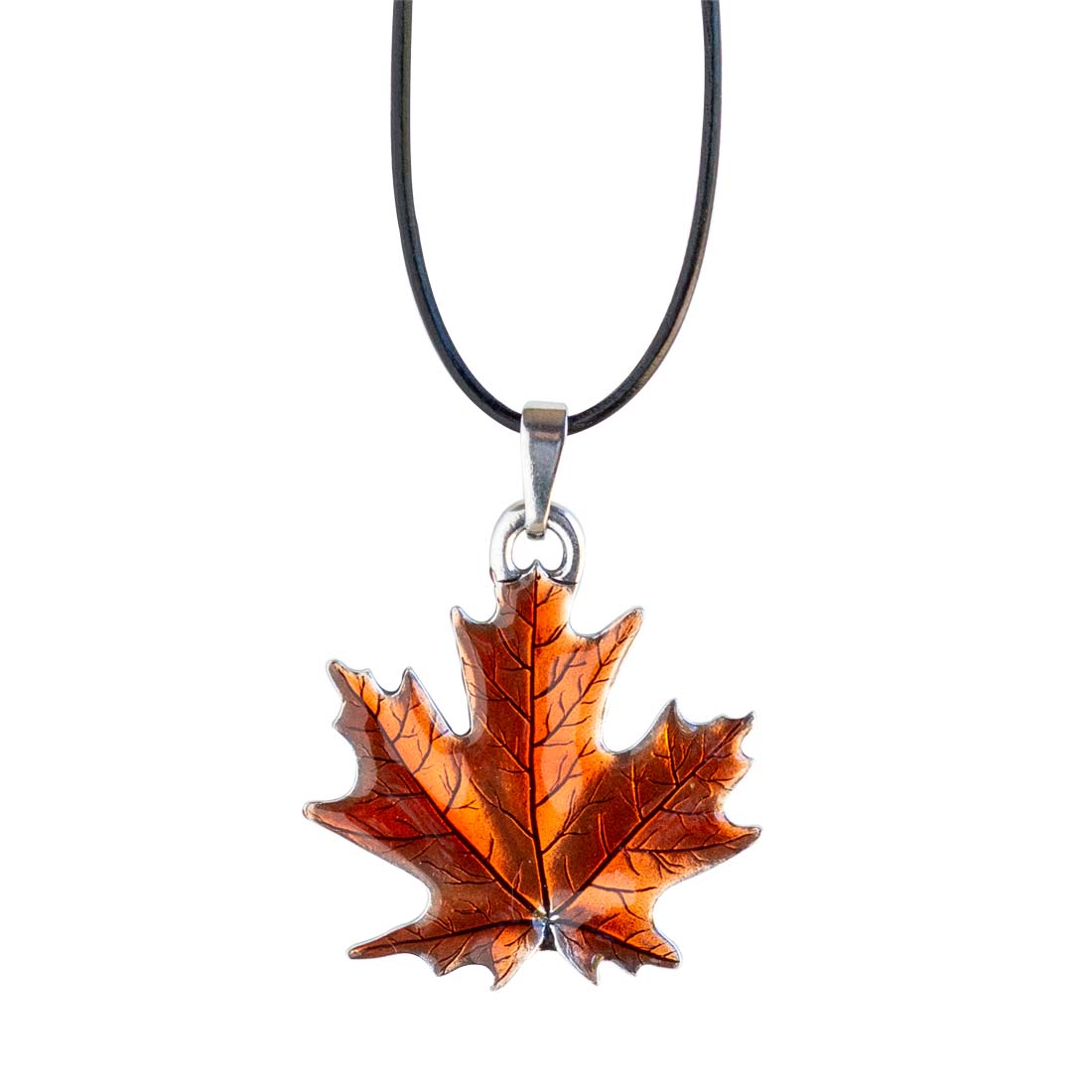 Maple Leaf / Autumn Corded Necklace - Danforth Pewter - Made in USA