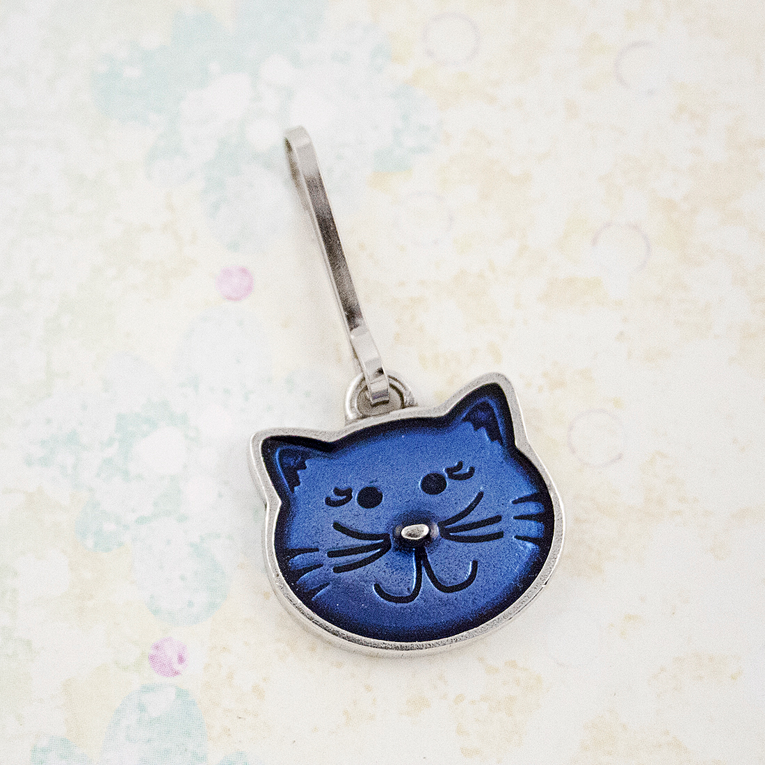 Kitty Zipper Pull - Danforth Pewter - Made in USA