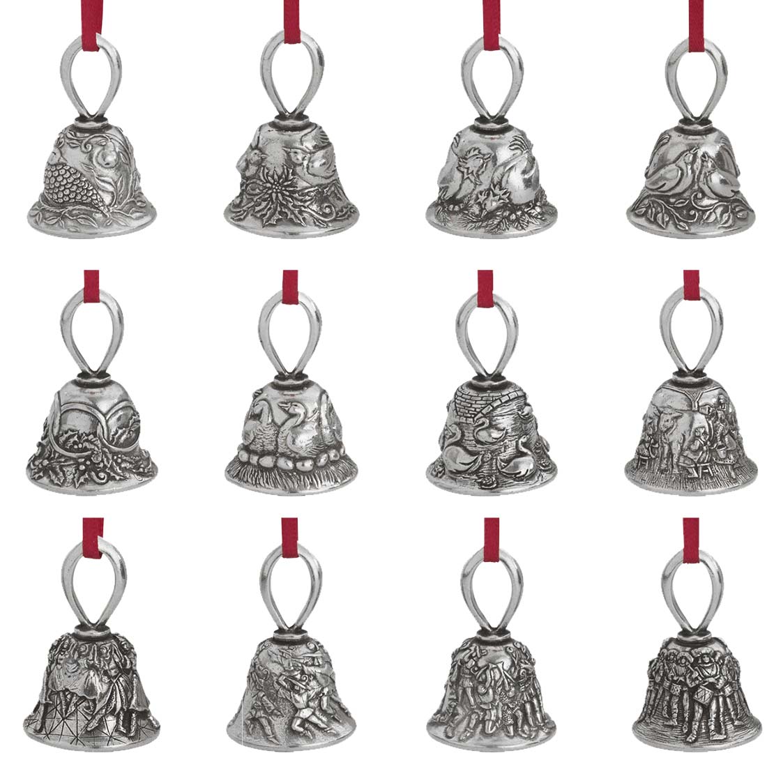 12 Days of Christmas Mini Ornament Collection | Danforth Pewter