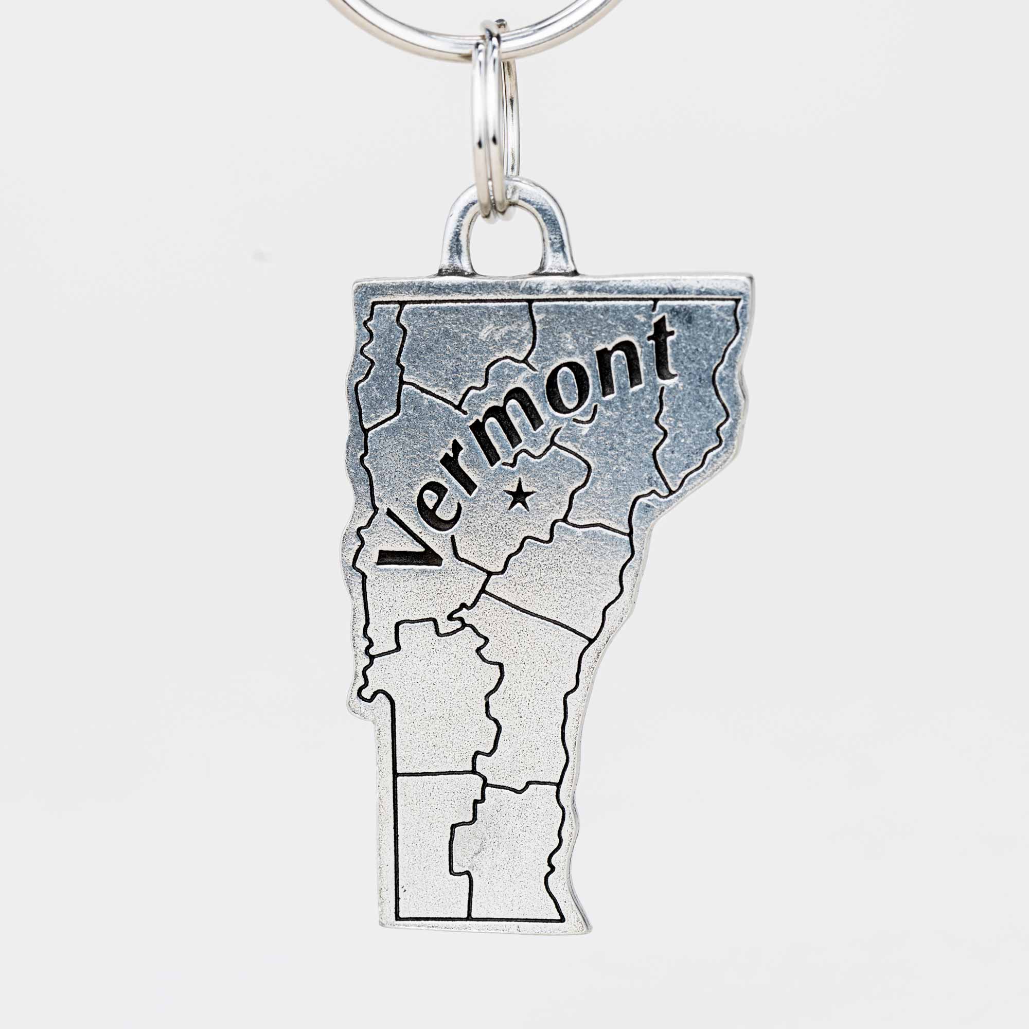 Pewter USA ツイストデザインキーホルダー Vermont Keyring - Danforth Pewter - Made in USA