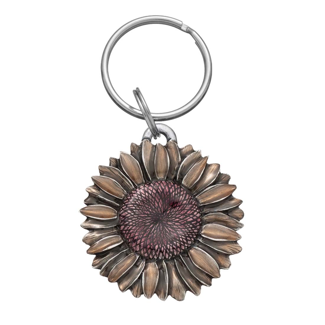 Sunflower Summer Keyring - Danforth Pewter - Made in USA