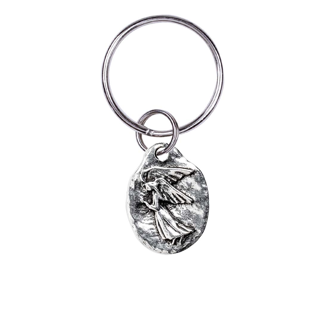 【Painchu】 Angel wings keyring キーホルダー Rhinestone Accented Silver Angel Wing Keychain kekc6218