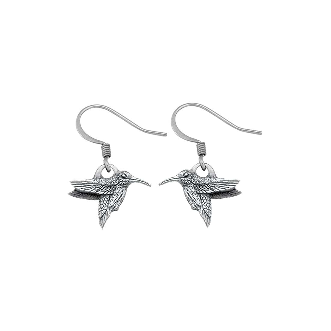 Hummingbird Mini Wire Earrings - Danforth Pewter - Made in USA