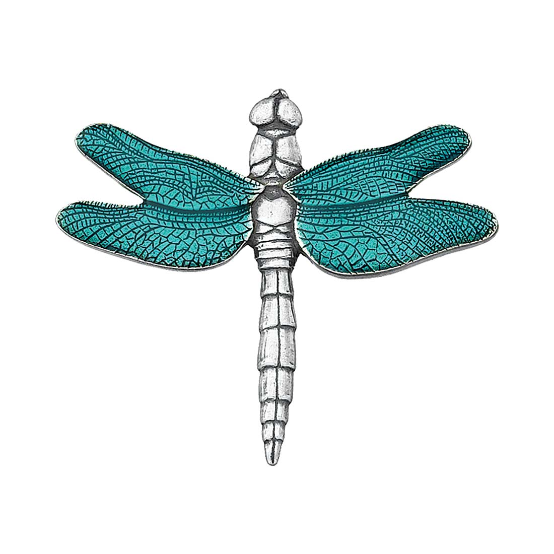 Dragonfly Teal Brooch - Danforth Pewter - Made in USA