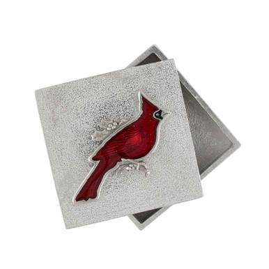 Cardinal Treasure Box - Danforth Pewter - Made in the USA