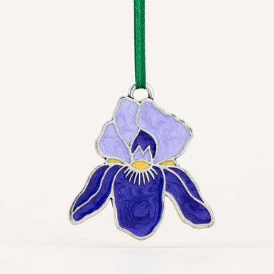 Purple Iris Ornament - Danforth Pewter - Made in USA
