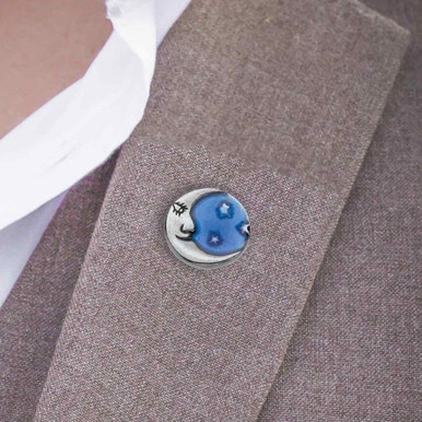 Blue Moon Lapel Pin | Danforth Pewter | Made in USA