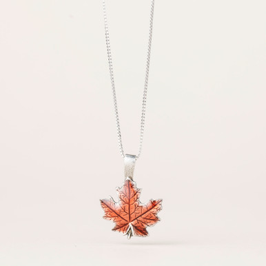 Maple Leaf Necklace Women Maple Leaf Necklace In Silver Heather