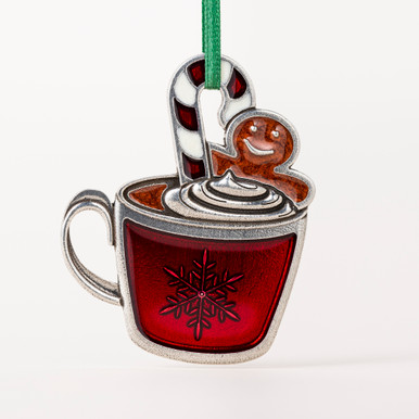 アクセサリー cocoa Hot Cocoa Hot Chocolate Ornament | Danforth Pewter USA
