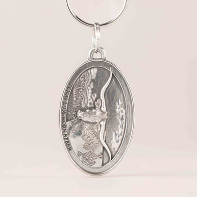 America250 Texas Longhorn Keyring - Danforth Pewter