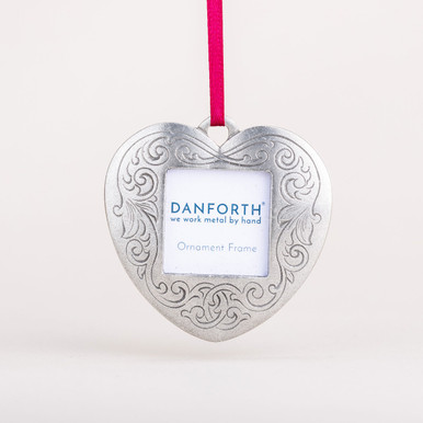 Victorian Heart Photo Ornament - Danforth Pewter - Made in USA