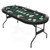 72 Inch Foldable Poker Table for 8 Players Portable Oval Card Board Game Table-Green - Color: Green D681-NP11878GN