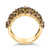 10K Yellow Gold Plated .925 Sterling Silver 3.0 Cttw Champagne Diamond Multi Lattice Band Ring - Si N162-023343R700
