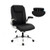 Modern Height Adjustable PU Leather Office Chair with Rocking Function-Black - Color: Black D681-CB10632DK