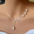 Pearls Of Joy Lariat Necklace In White Gold And Yellow Gold Plating F369-1285713477