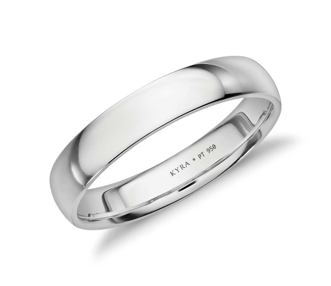 Classic Platinum Men's Wedding Band (Rounded)
