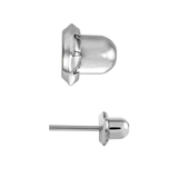 3mm CZ Ear Studs  set in WG (Short Post)