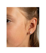 4mm Rosaline Pink Pearl Surgical Steel Earring