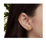 14K Solid Gold Tiny 9 Bubble Ball Threaded Ear stud