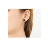 Black Enamel Star Labret