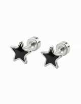 Black Enamel Star Labret