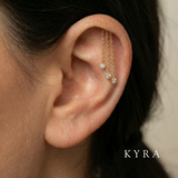 Diamond Drops chain in Solid 18K Gold on Hidden Helix