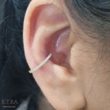 10mm CZ Clicker 18K Gold