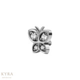 Medical Grade SS Butterfly  hi-Polish Threaded Top