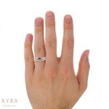 Two Tone Diamond Wedding Band in 18K (5mm)