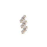 Baguette 3 Step CZ Threaded Stud(Left)