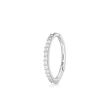 14K Gold 10mm Clicker w/Natural Diamonds WG