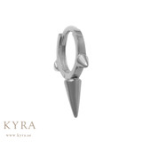 18K Solid Gold Spike Hoop Earring