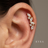 Toran CZ  Threaded Stud Helix Piercing