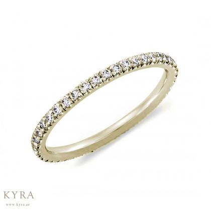 18K Yellow Gold Full Eternity Diamond Ring